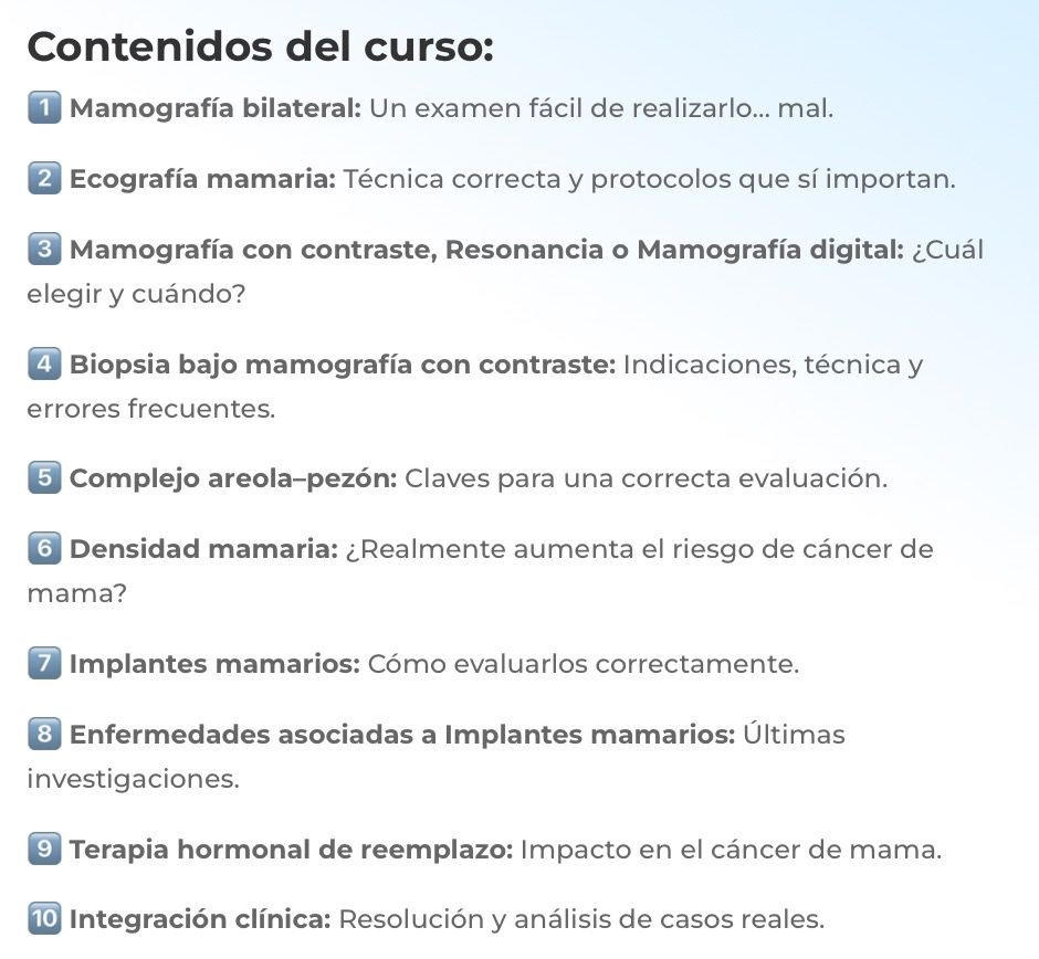 Curso de Imágenes Mamarias - Imagen 2