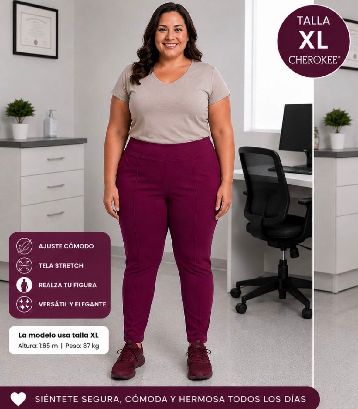 Pantalón clínico NUEVO Cherokee Talla XL